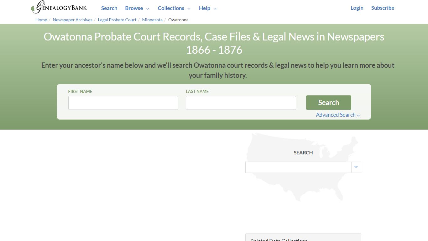 Owatonna Court Records - genealogybank.com